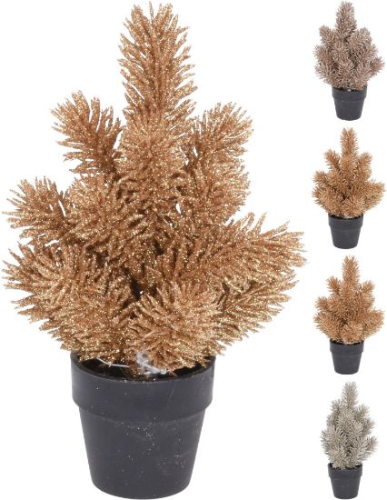Picture of KM KERSTBOOM IN POT 22CM 4ASS 