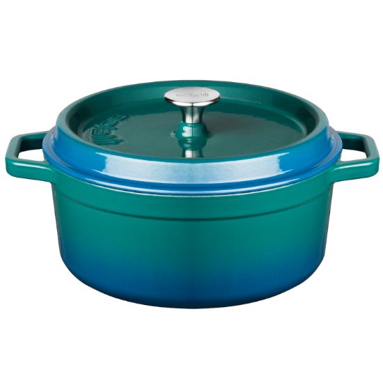 Picture of SOLA BRAADPAN GIETIJZER 24CM BLUE/GREEN