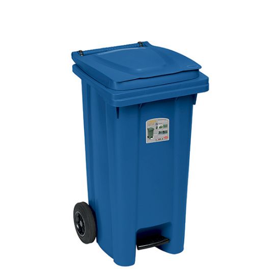 Picture of STEFANPLAST 120L PEDAALWIELCONTAINER TRAFFIC BLUE
